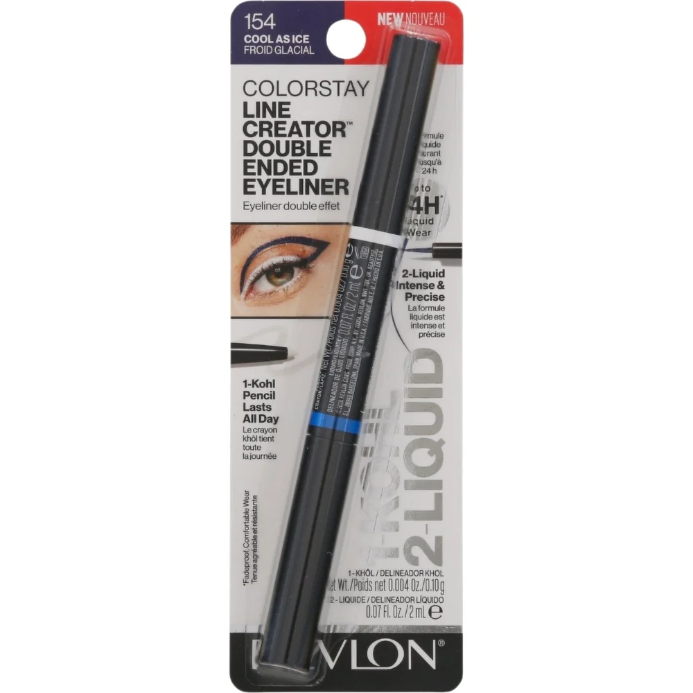 2 x Revlon Liquid Eyeliner & Smoky Kohl Pencil Line Creator 154 Cool as ice